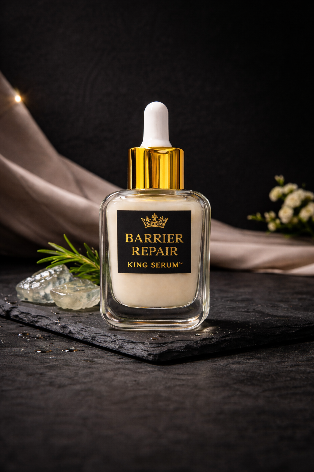 Barrier Repair King Serum | Ceramides + Beta Glucan + Polyglutamic Acid | Deep Repair for Dry, Sensitive & Damaged Skin | Korean Hydration Technology | 30 ml