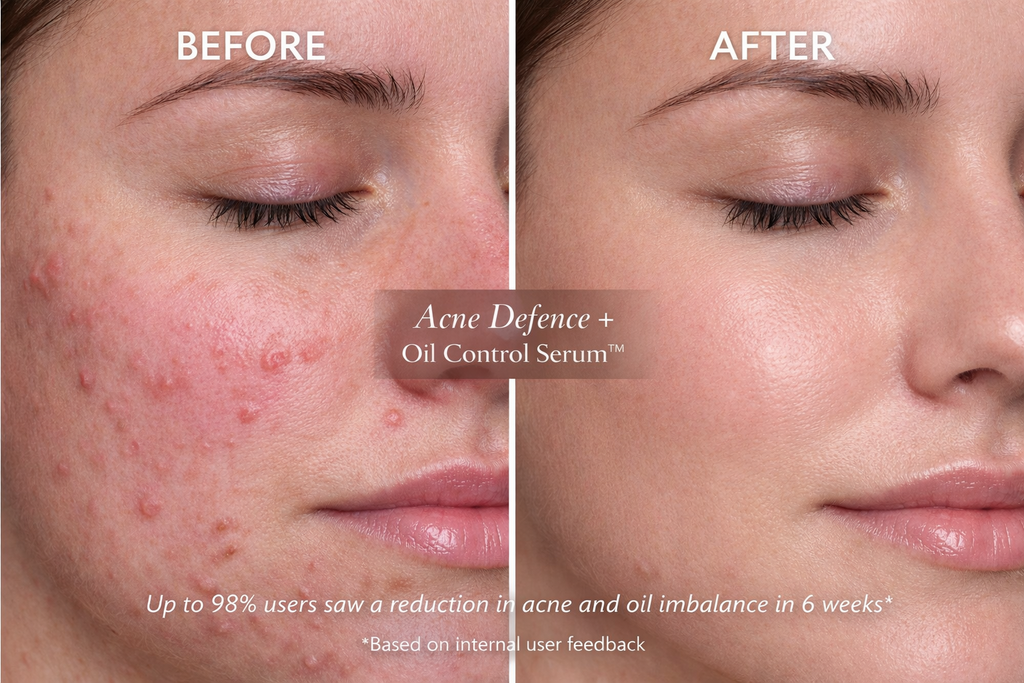 Acne Defence + Oil Control Serum | 2% Salicylic Acid + 5% Niacinamide | Oil-Free Korean Micro-Emulsion | Controls Acne, Oil & Pores | 30 ml